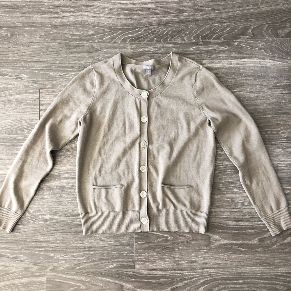 J. Jill Button up Tan Knit Cardigan SZ. S